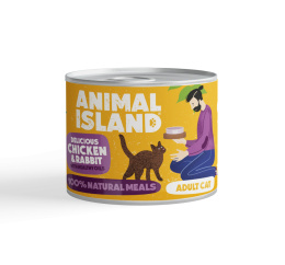 Animal Island posiłek z kurczaka i królika dla kotów dorosłych 200g
