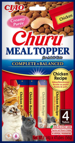 INABA Cat Meal Topper Chicken dosmaczacz dla kotów 4x14g