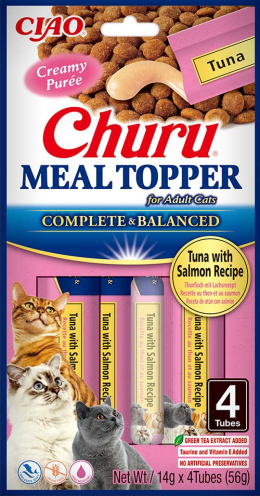 INABA Cat Meal Topper Tuna Salmon dosmaczacz dla kotów 4x14g