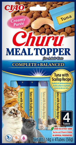 INABA Cat Meal Topper Tuna Scallop dosmaczacz dla kotów 4x14g