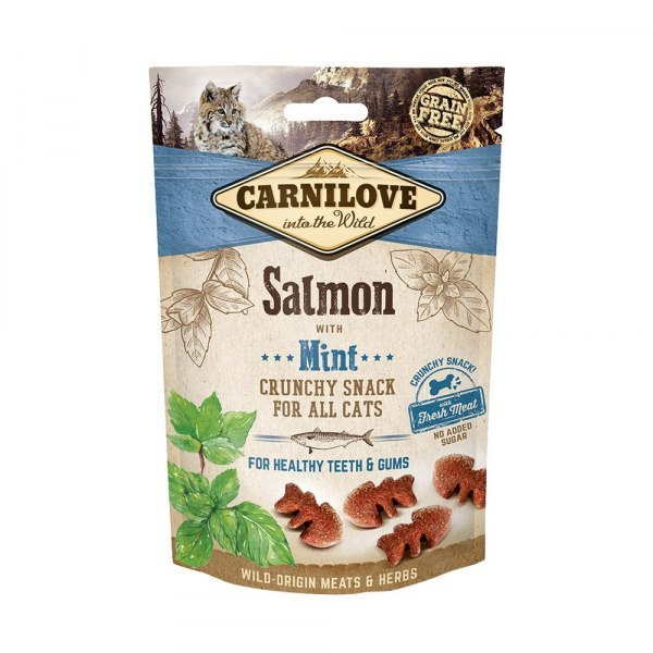 CARNILOVE CAT Snack Fresh Crunchy Salmon & Mint with Fresh Meat 50g CARNILOVE CAT Snack Fresh Crunchy Salmon & Mint with Fresh Meat 50g