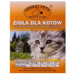 HERBAL PETS Naturalne zioła przeciw pasożytom dla kotów 1g