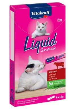 VITAKRAFT Cat Liquid Snack wołowina + inulina 6 sztuk