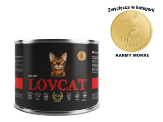 Coyote LOVCAT Pure Beef puszka dla kota 200g