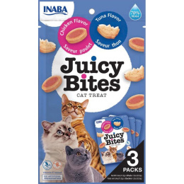 INABA JUICY BITES Wigotne przysmaki dla kota (3 pack) - Tuńczyk & Kurczak