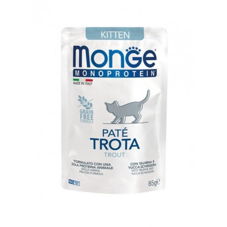 Monge Monoprotein Buste Kitten Pstrąg 85g kitten