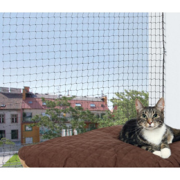 Siatka ochronna dla kota na okno balkon 6x3m czarna