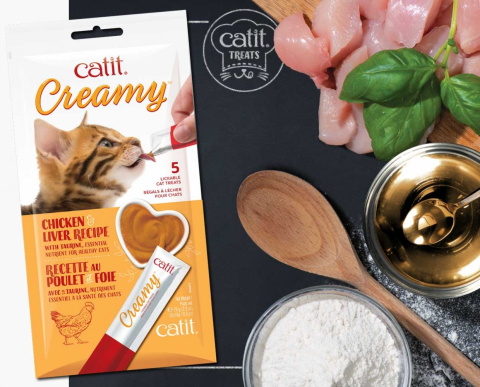 Catit Creamy Chicken Przysmak dla kota Kurczak 4x10g