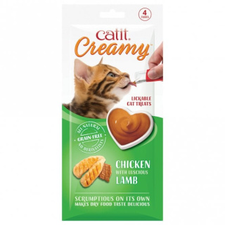 Catit Creamy Kurczak i jagnięcina Przysmak dla kota 4x10g