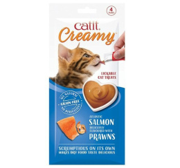 Catit Creamy Salmon&Prawns Przysmak dla kota Łosoś i krewetki 4szt