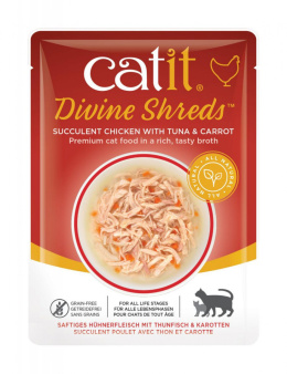 Catit Divine Shreds Kurczak, tuńczyk i marchew 75g mokry przysmak dla kota