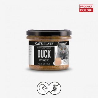 Cats Plate Duck mousse - mus z kaczki dla kotów 100g