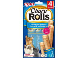 Churu Rolls dla kota - przysmak Tuńczyk z Przegrzebkami