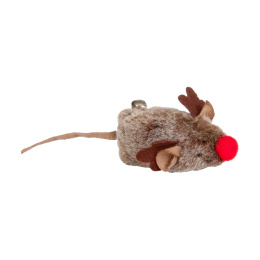 DINGO Zabawka świąteczna mysz "Rudolf" dla kota