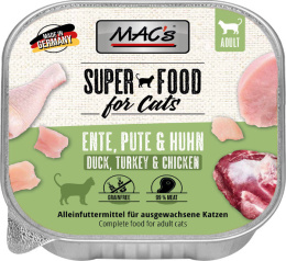 MAC's Cat Superfood kaczka, indyk, kurczak - tacka 100g