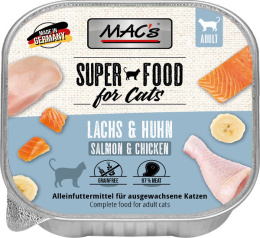 MAC's Cat Superfood łosoś i kurczak - tacka 100g