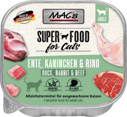 MAC's Cat Superfood kaczka, królik i wołowina - tacka 100g