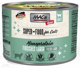 MAC's MONO Superfood świeża jagnięcina karma mokra dla kotów 200g