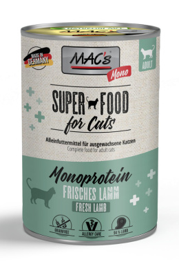 MAC's MONO świeża jagnięcina karma mokra dla kotów 400g