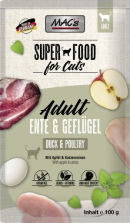 Mac's Cat Superfood kaczka i drób saszetka 100g