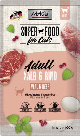 Mac's Cat Superfood cielęcina i wołowina saszetka 100g