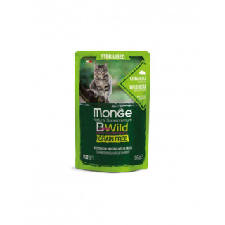 Monge Bwild Buste Grain Free Sterilised - Dzik z warzywami w sosie 85g