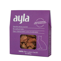 Ayla filet z piersi kaczki ze skórą liofilizowany - przysmak dla kota 28g