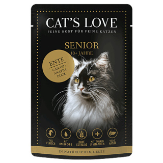 CAT'S LOVE Senior Duck - kaczka i indyk w naturalnej galaretce 85g