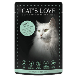 CAT'S LOVE Pute Pur - indyk w naturalnej galaretce 85g