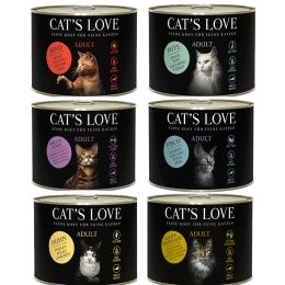 CAT'S LOVE Zestaw próbny dla kotów dorosłych 6x200g