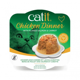 Catit Chicken Dinner kurczak, łosoś i marchew 80g mokra karma dla kota