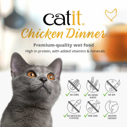 Catit Chicken Dinner kurczak,wołowina i dynia 80g mokra karma dla kota