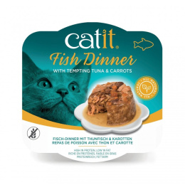 Catit Fish Dinner tuńczyk i marchewka 80g mokra karma dla kota