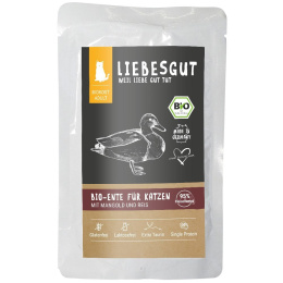 LIEBESGUT BIO kaczka z botwinką - ekologiczna karma dla kota 100g
