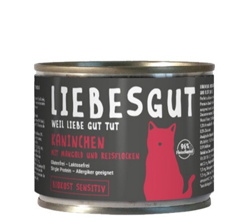LIEBESGUT dziki królik z BIO botwinką - ekologiczna karma dla kota 200g LIEBESGUT dziki królik z BIO botwinką - ekologiczna karma dla kota 200g