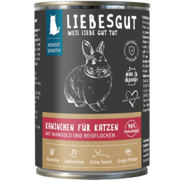 LIEBESGUT dziki królik z BIO botwinką - ekologiczna karma dla kota 400g