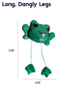 PETSTAGES Dyndająca żaba - szeleszcząca zabawka z piszczałką