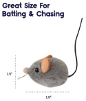 Petstages Squeak Squeak Mouse - pluszowa zabawka myszka piszcząca dla kota