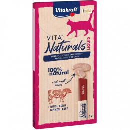 Vitakraft Vita Naturals liquid snack 5x15g z wołowiną