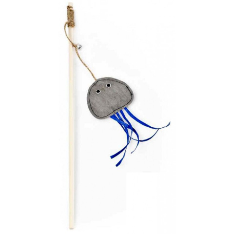Barry King Wędka dla kota meduza z dzwoneczkiem