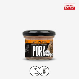 Cats Plate Pork - karma dla kota z mięsa wieprzowego 100g