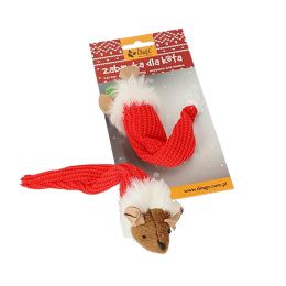 DINGO Zabawka świąteczna mysz "Santa" dla kota