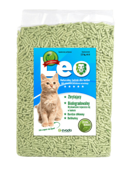 LEO Naturalny zbrylający żwirek dla kota o zapachu zielonej herbaty