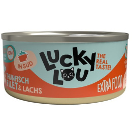 Lucky Lou Extrafood tuńczyk i łosoś w bulionie 70g