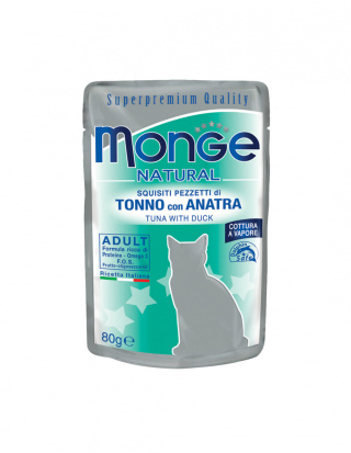 Monge Natural - Tuńczyk z kaczką w galaretce 80g