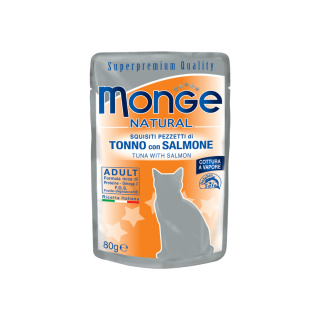 Monge Natural - Tuńczyk z łososiem w galaretce 80g