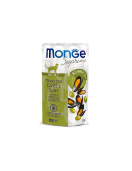 Monge Supreme Adult - Tuńczyk z małżami i oliwkami 80g