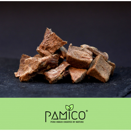 Pamico Goodies Mięso strusia liofilizowane przysmak 50g Pamico Goodies Mięso strusia liofilizowane przysmak 50g