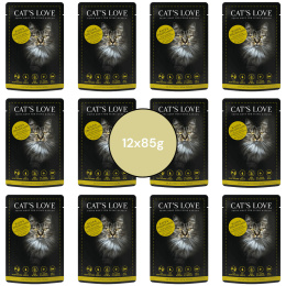 Zestaw CAT'S LOVE Kalb & Truthahn - cielęcina i indyk w naturalnej galaretce 12x85g