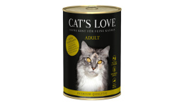 CAT'S LOVE Kalb & Truthahn - cielęcina i indyk z olejem lnianym i kocimiętką 400g